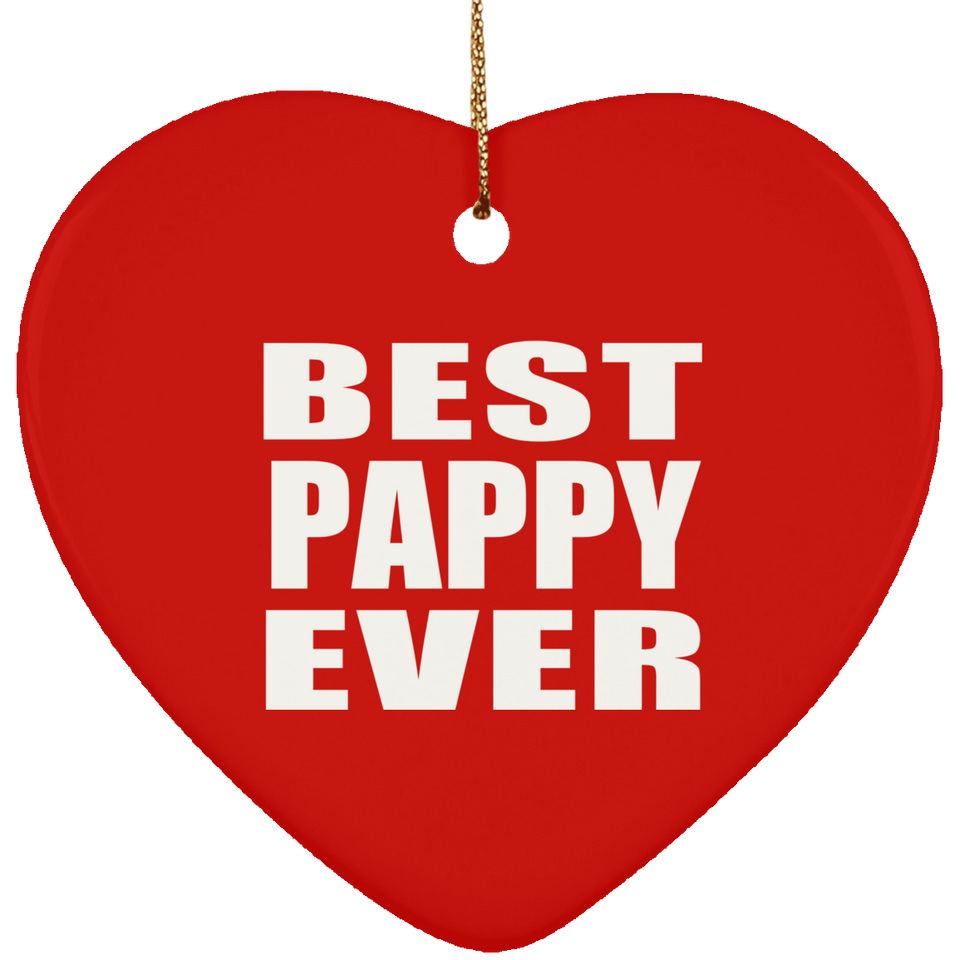 Best Pappy Ever - Heart Ornament