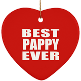 Best Pappy Ever - Heart Ornament