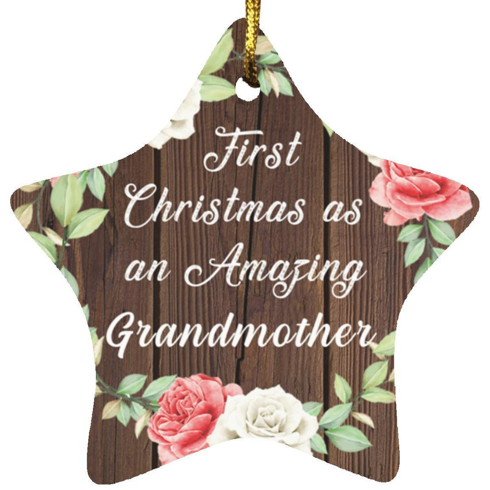 First Christmas As an Amazing Grandmother - Star Ornament A
