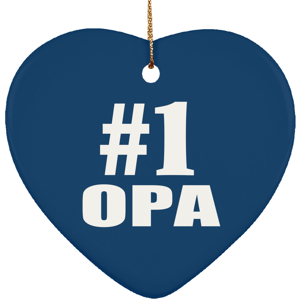 Number One #1 Opa - Heart Ornament