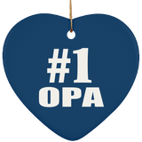 Number One #1 Opa - Heart Ornament