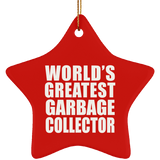 World's Greatest Garbage Collector - Star Ornament