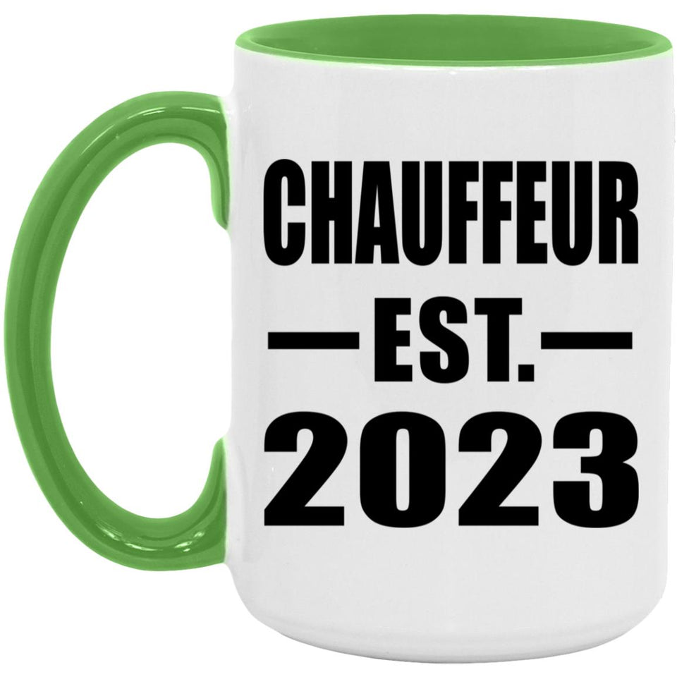 Chauffeur Established EST. 2023 - 15oz Accent Mug Green