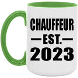 Chauffeur Established EST. 2023 - 15oz Accent Mug Green