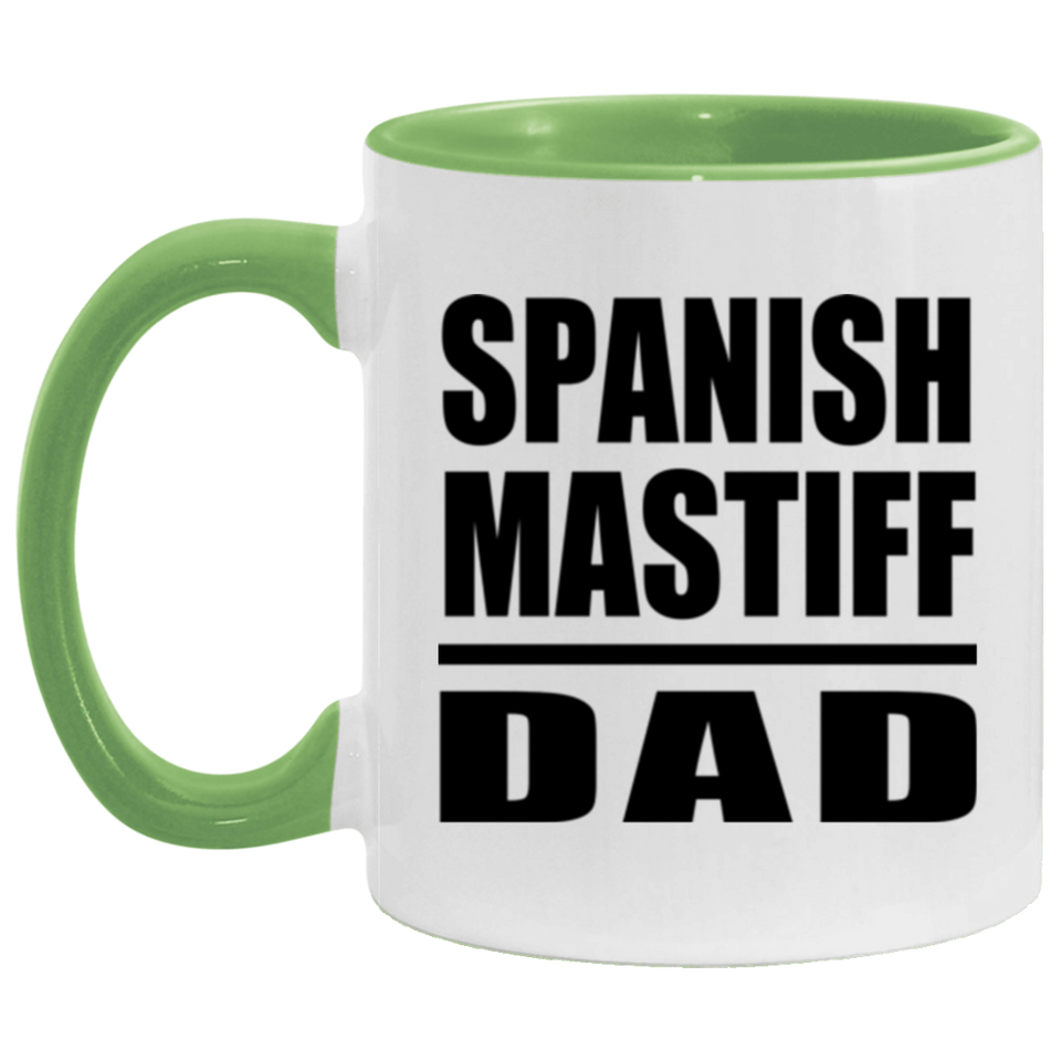 Spanish Mastiff Dad - 11oz Accent Mug Green