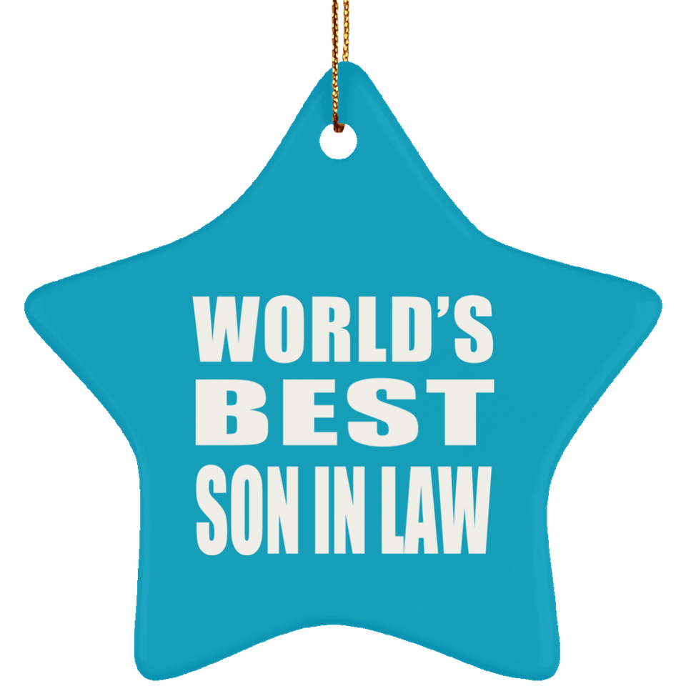 World's Best Son In Law - Star Ornament