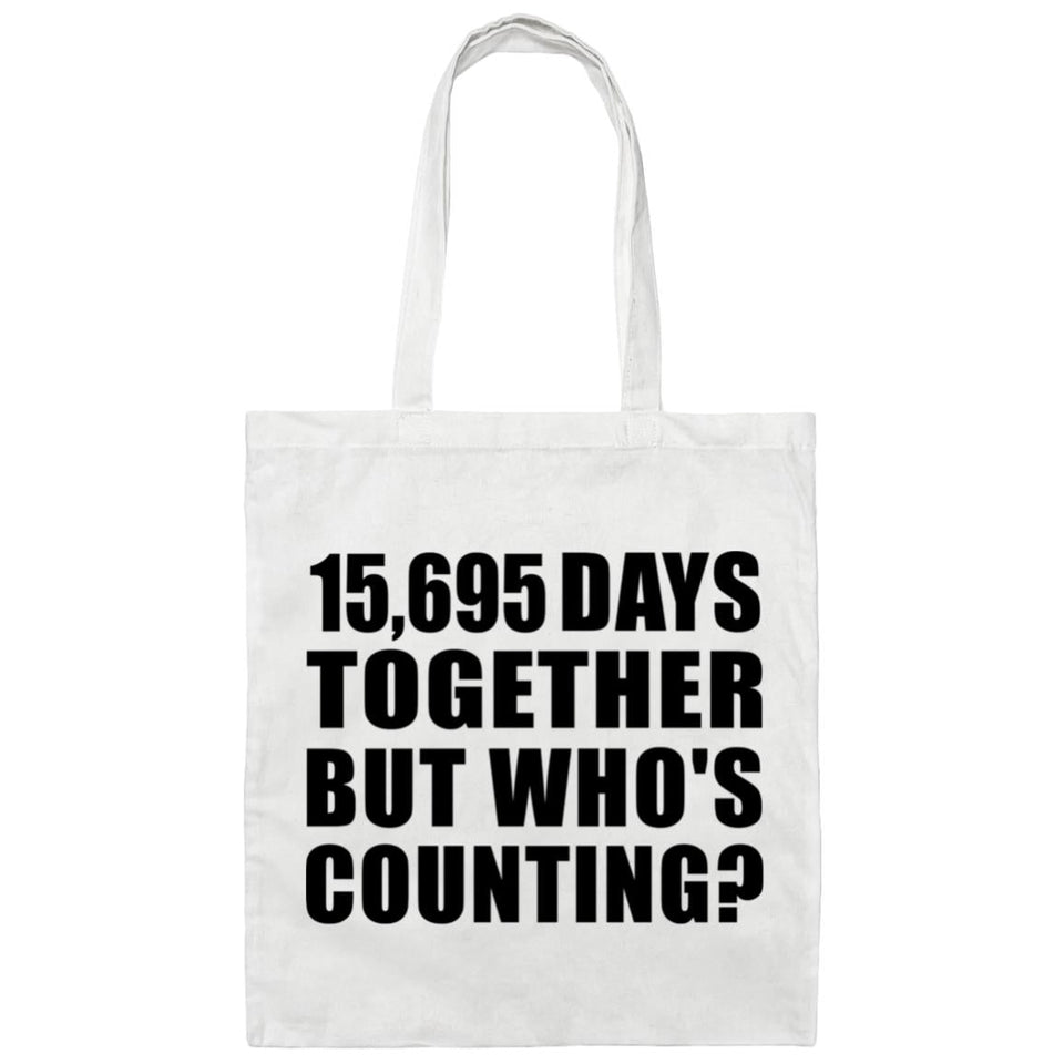 43rd Anniversary 15,695 Days Together Who's Counting - Tote Bag White