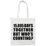 43rd Anniversary 15,695 Days Together Who's Counting - Tote Bag White