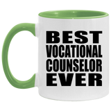 Best Vocational Counselor Ever - 11oz Accent Mug Green