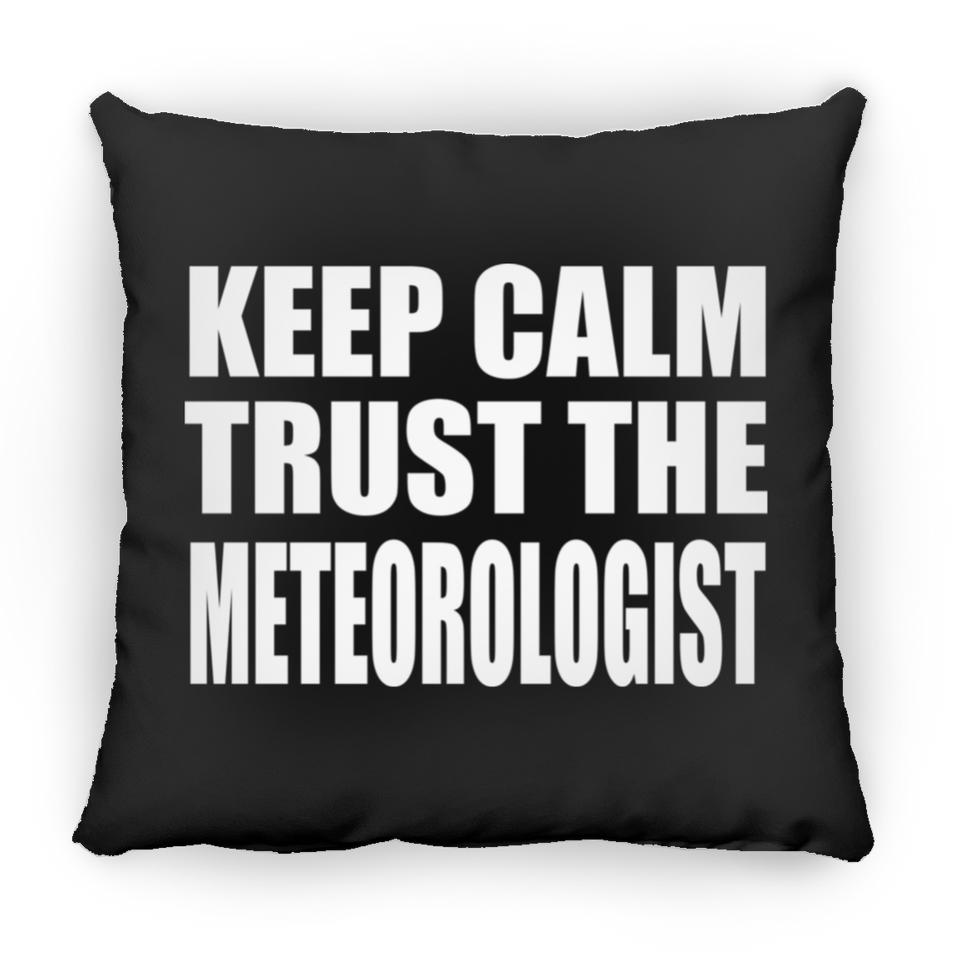 Keep Calm and Trust The Meteorologist - Throw Pillow Black