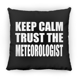 Keep Calm and Trust The Meteorologist - Throw Pillow Black