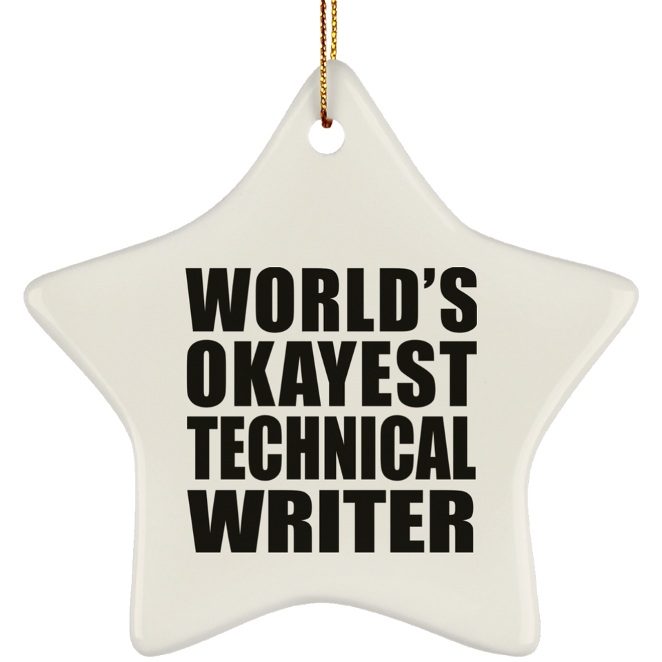World's Okayest Technical Writer - Star Ornament