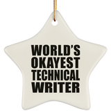 World's Okayest Technical Writer - Star Ornament