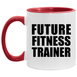 Future Fitness Trainer - 11oz Accent Mug Red