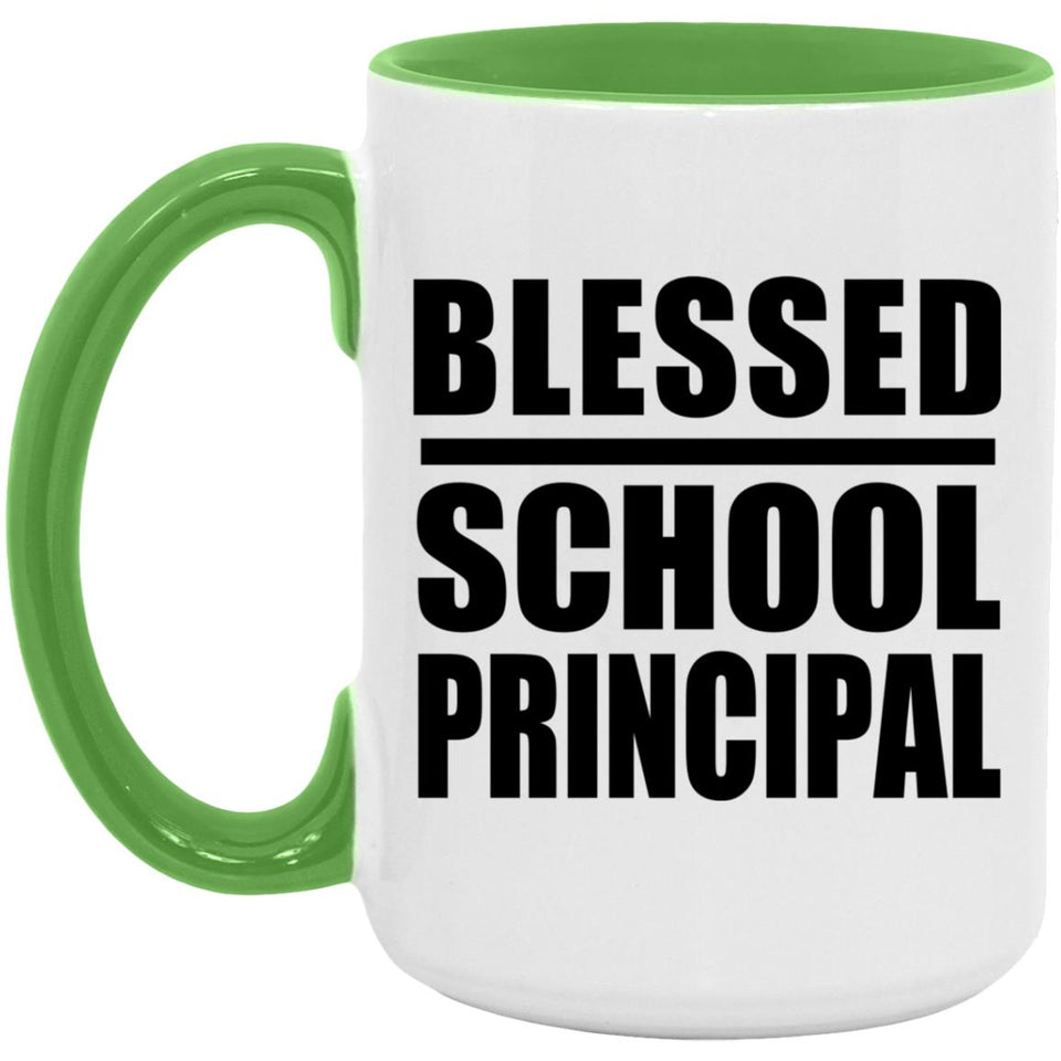 Blessed School Principal - 15oz Accent Mug Green