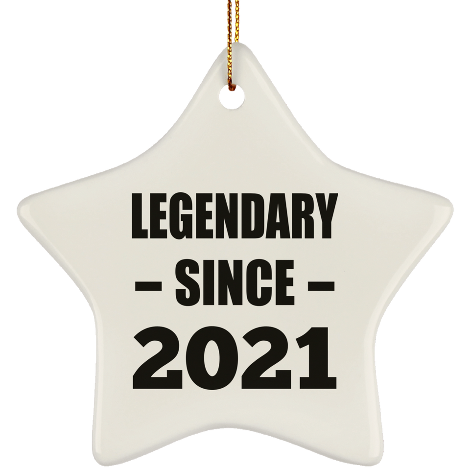 3rd Birthday Legendary Since 2021 - Star Ornament