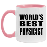 World's Best Physicist - 11oz Accent Mug Pink