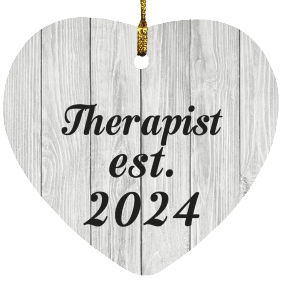 Therapist Established Est. 2024 - Heart Ornament F