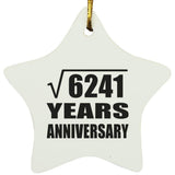 79th Anniversary Square Root of 6241 Years Anniversary - Star Ornament