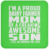Proud Dairy Farmer Mom Of Awesome Son - Drink Coaster