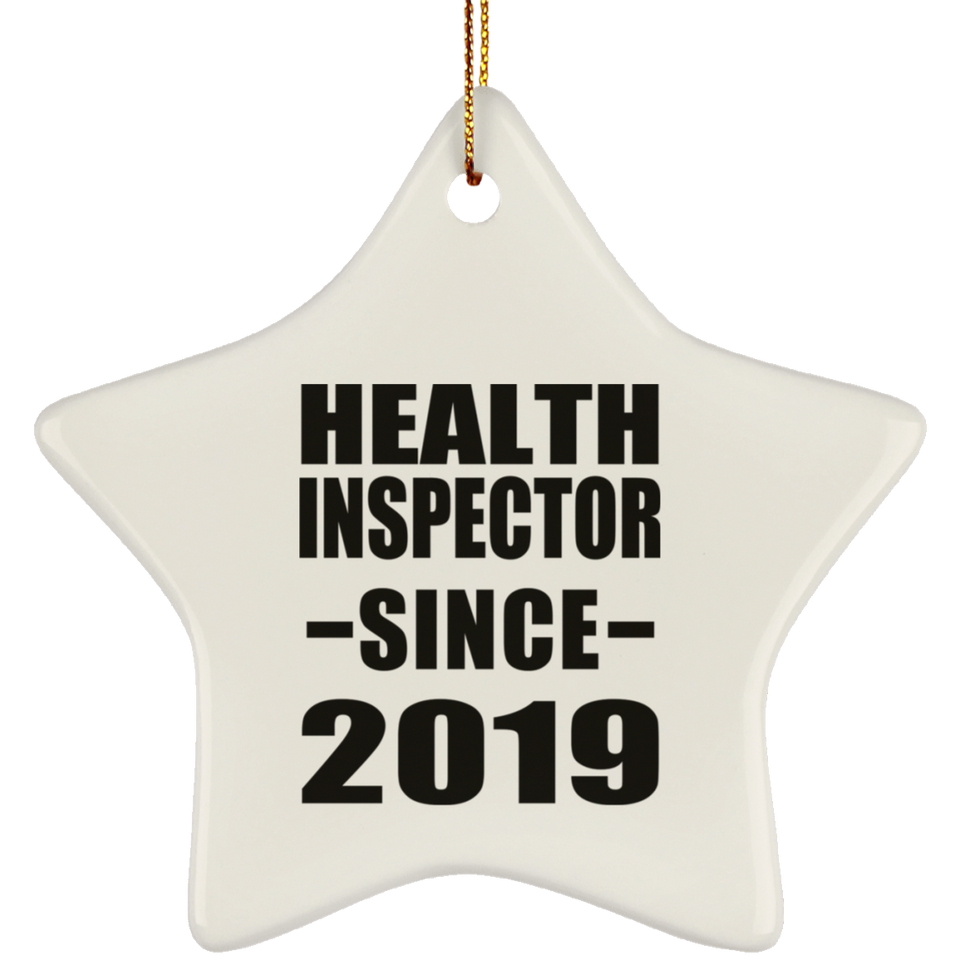 Health Inspector Since 2019 - Star Ornament