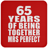 65th Anniversary 65 Years Of Being Mrs Perfect - Drink Coaster