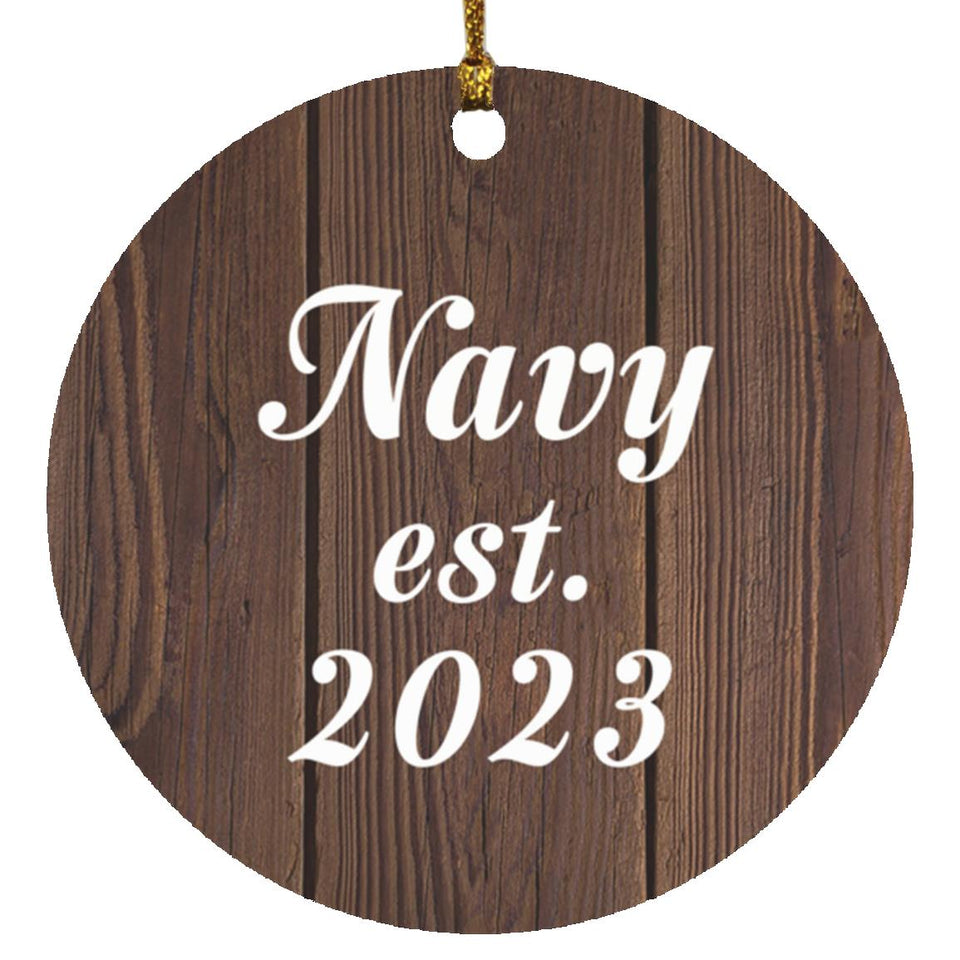 Navy Established Est. 2023 - Circle Ornament D