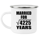 65th Anniversary Married For Square Root of 4225 Years - 12oz Camping Mug