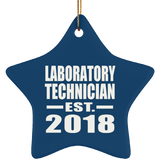 Laboratory Technician Established EST. 2018 - Star Ornament