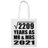 47th Anniversary Square Root of 2209 Years As Mr & Mrs 2021 - Tote Bag White