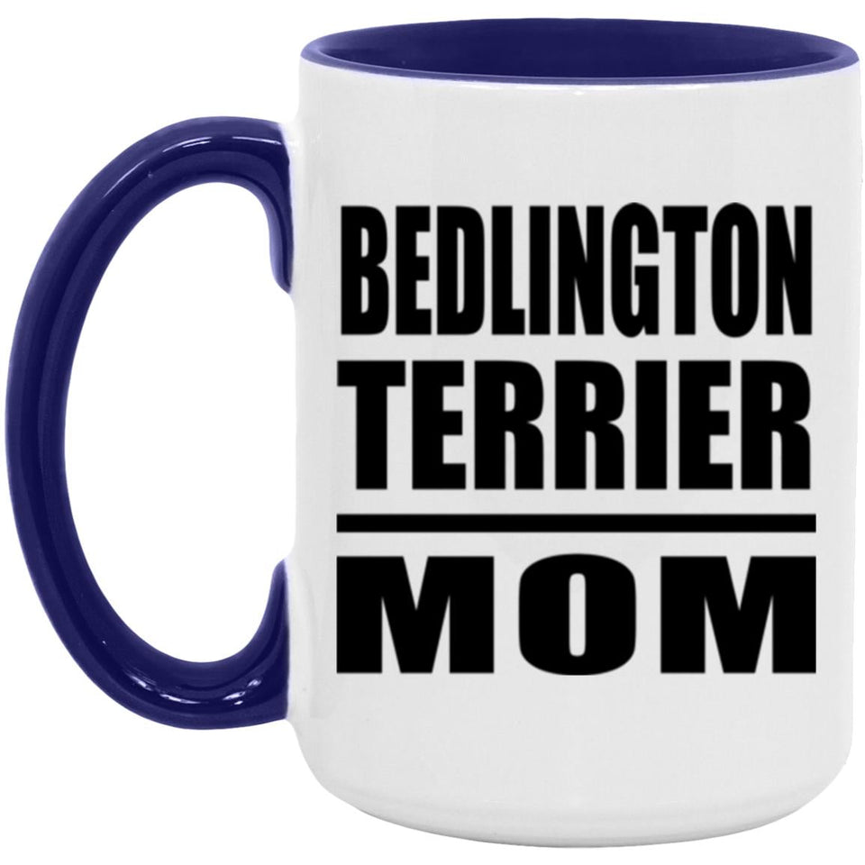 Bedlington Terrier Mom - 15oz Accent Mug Purple