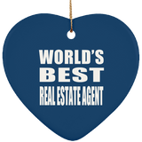 World's Best Real Estate Agent - Heart Ornament