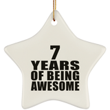 7th Birthday 7 Years Of Being Awesome - Star Ornament