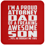 Proud Attorney Dad Of Awesome Son - Drink Coaster