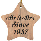 87th Anniversary Mr & Mrs Since 1937 - Star Ornament C