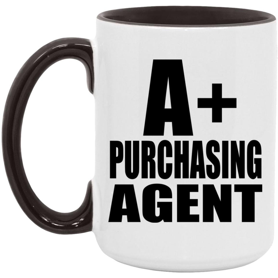 A+ Purchasing Agent - 15oz Accent Mug Black