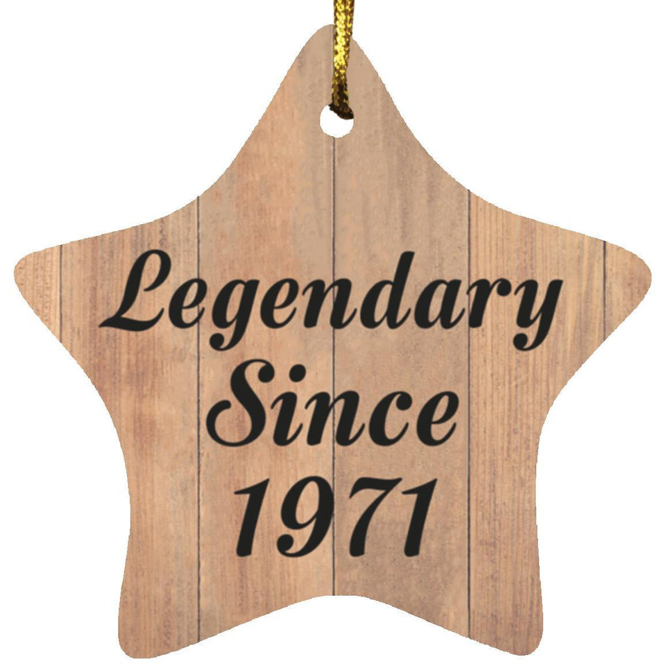 53rd Birthday Legendary Since 1971 - Star Ornament C
