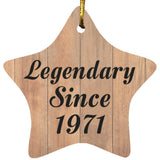 53rd Birthday Legendary Since 1971 - Star Ornament C