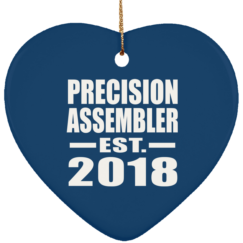 Precision Assembler Established EST. 2018 - Heart Ornament