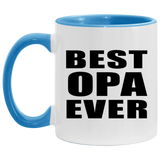 Best Opa Ever - 11oz Accent Mug Blue