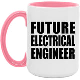 Future Electrical Engineer - 15oz Accent Mug Pink