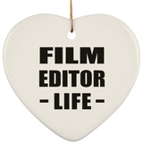 Film Editor Life - Heart Ornament