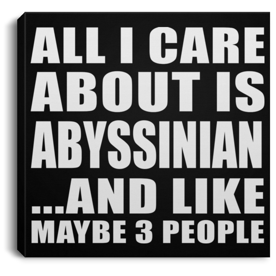 All I Care About Is Abyssinian - Canvas Square