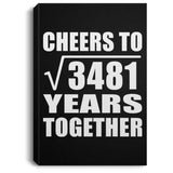 59th Anniversary Cheers To Square Root of 3481 Years Together - Canvas Portrait