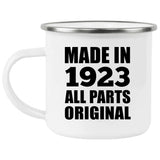 101st Birthday Made in 1923 All Parts Original - 12oz Camping Mug