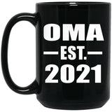 Oma Established EST. 2021 - 15oz Coffee Mug Black