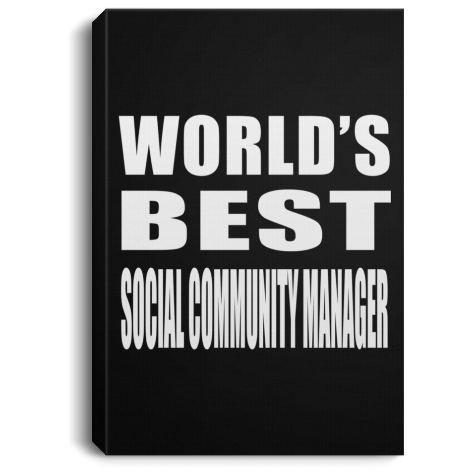 World's Best Social Community Manager - Canvas Portrait