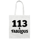 113th Birthday 113 & Fabulous - Tote Bag White