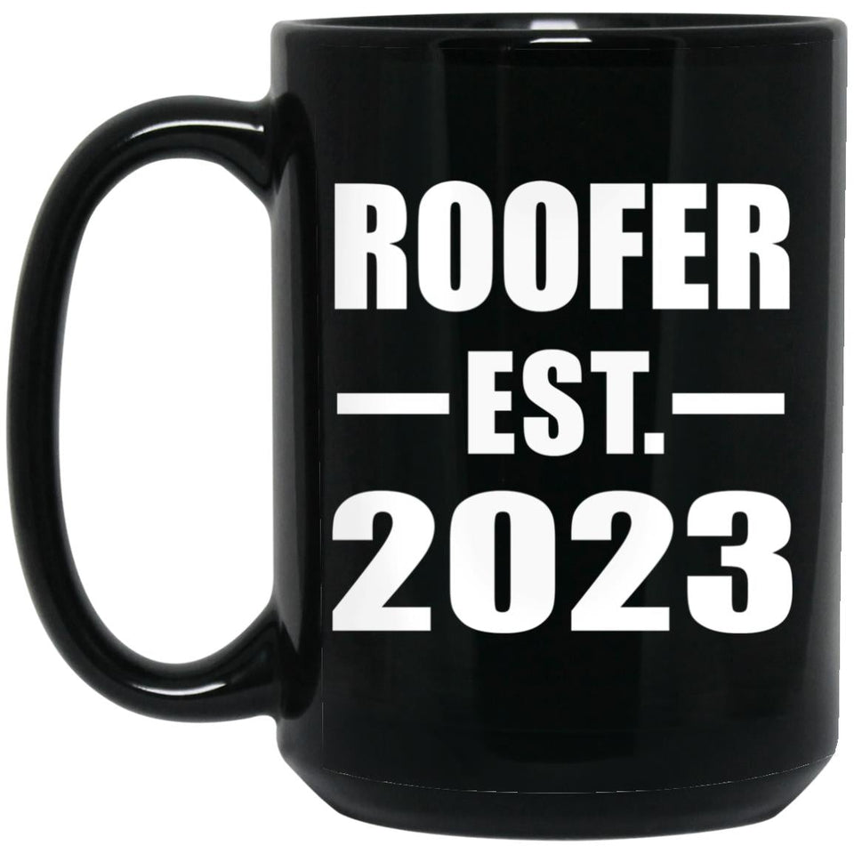 Roofer Established EST. 2023 - 15oz Coffee Mug Black