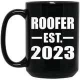 Roofer Established EST. 2023 - 15oz Coffee Mug Black
